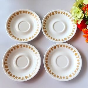 4 piece of Vintage Corelle by Corning, Butterfly Coffee Cup Saucer.